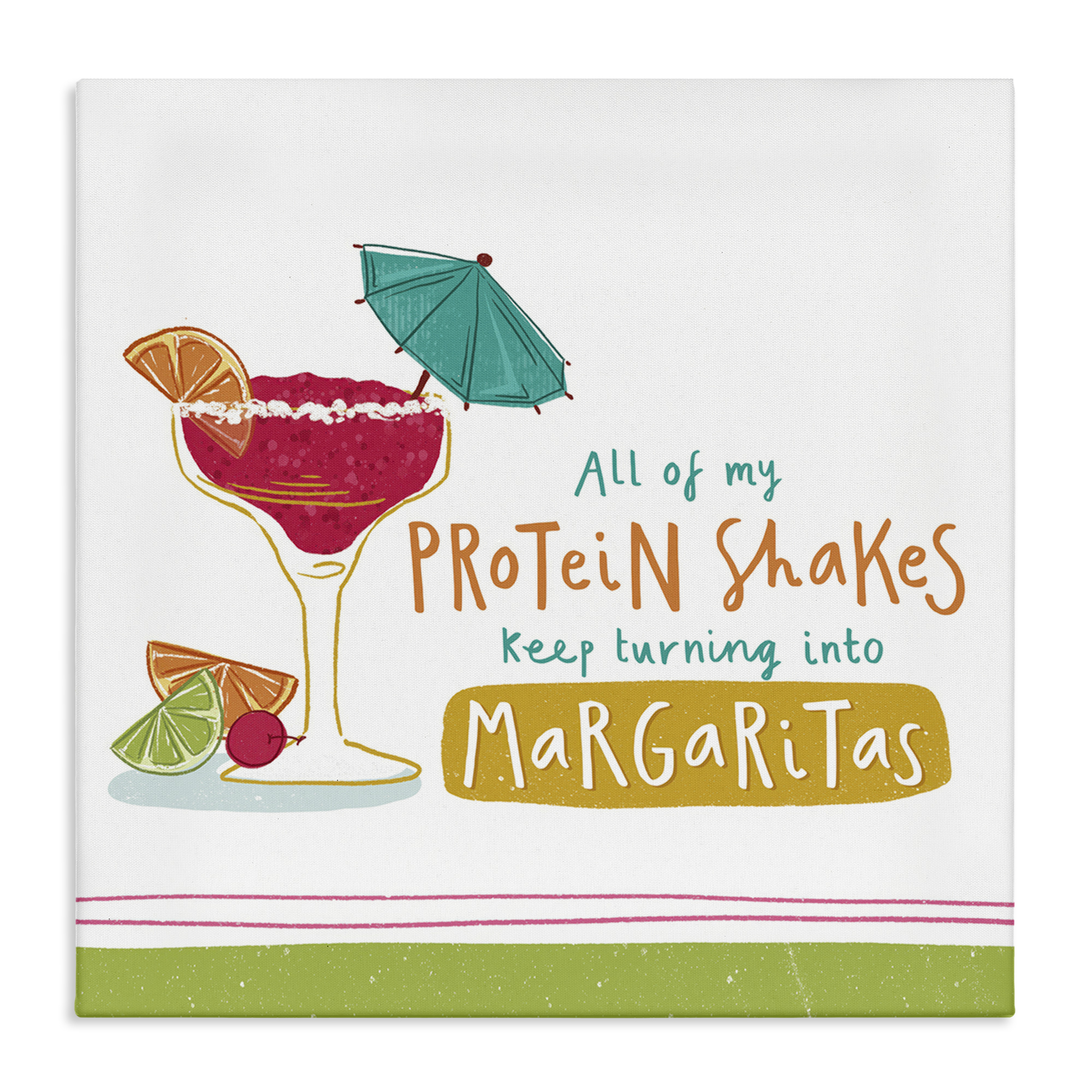 Stupell Industries Funny Margarita Phrase Food & Beverage Painting Wrapped Canvas Art Print Wall Art, 24 x 24