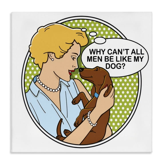 Stupell Industries Contemporary Canvas Art, 30 x 30, by Dog Is Good