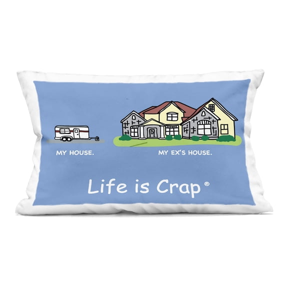 Stupell Industries Funny My House 14" x 20" Novelty & Humor Print Polyester Throw Pillow, Zip Closure 1 Count