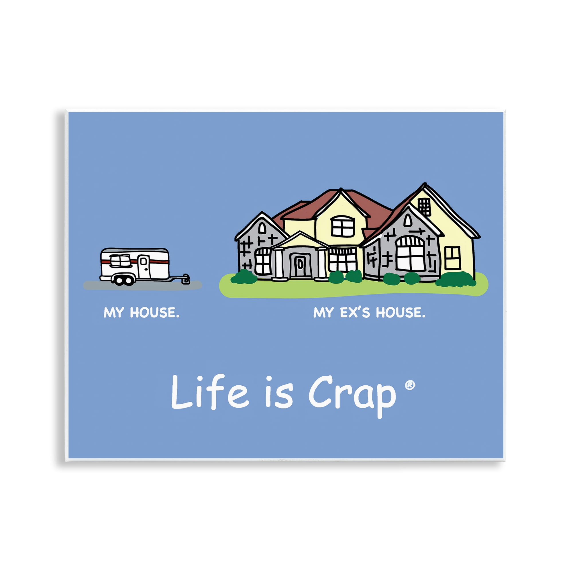 Stupell Industries Funny My House Novelty & Humor Painting Unframed Art Print Wall Art, 14 x 11
