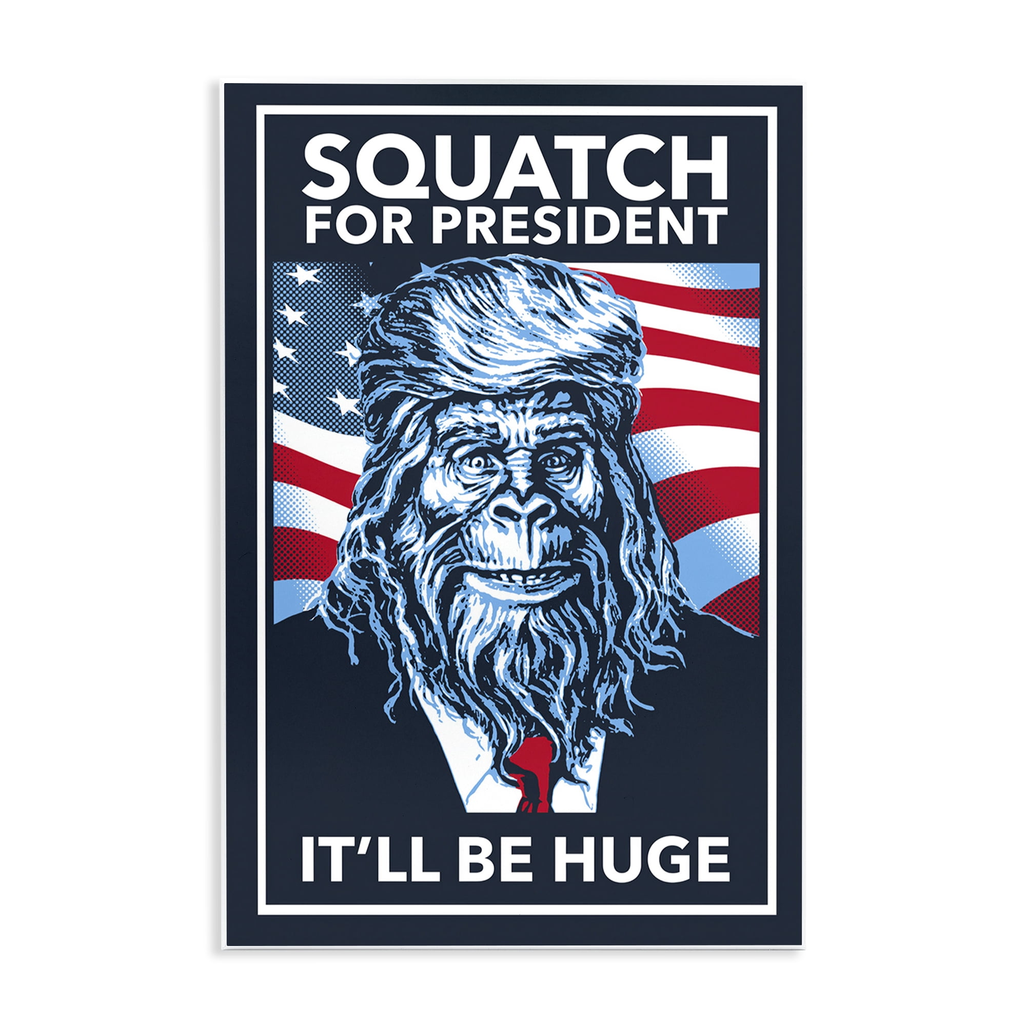 Stupell Industries Funny Mythical President Novelty Painting Unframed Art Print Wall Art, 10 x 15