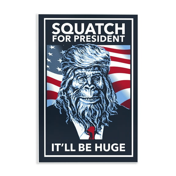 Stupell Industries Funny Mythical President Novelty Painting Unframed Art Print Wall Art, 10 x 15