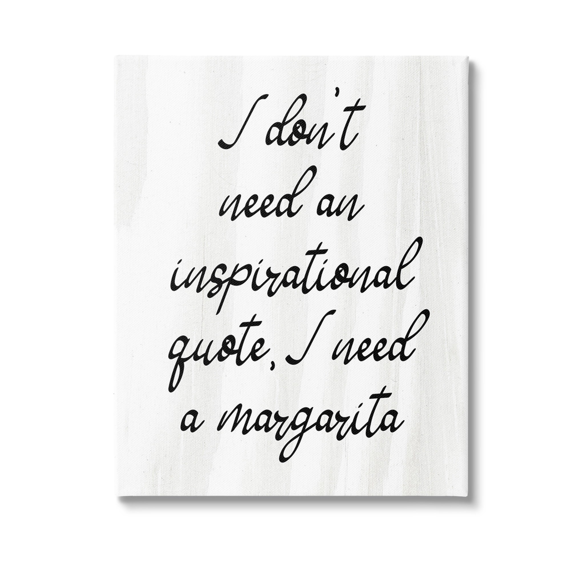 Stupell Industries Funny Need Margarita Food & Beverage Painting Gallery Wrapped Canvas Art Print Wall Art, 36 x 48
