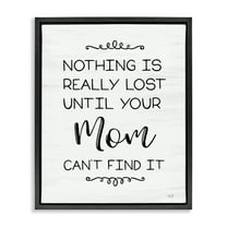 Stupell Industries Funny Nothing Is Lost Typography Painting Black Floater Framed Art Print Wall Art, 17 x 21