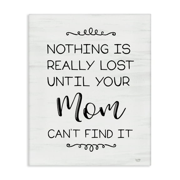 Stupell Industries Funny Nothing Is Lost Typography Painting Gallery Wrapped Canvas Art Print Wall Art, 16 x 20