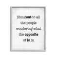 thumbnail image 1 of Stupell Industries Funny Out In Phrase Typography Painting Gray Framed Art Print Wall Art, 16 x 20, 1 of 9