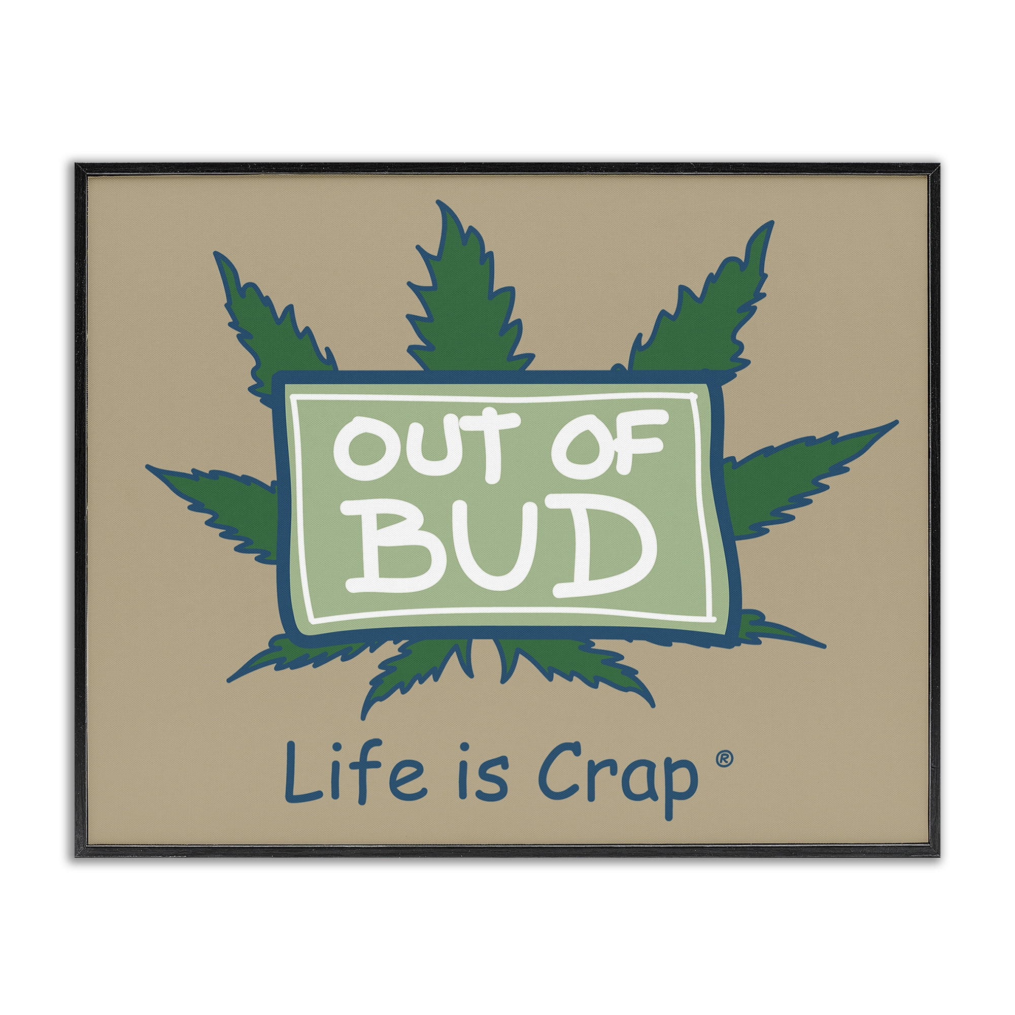Stupell Industries Funny Out Of Bud Novelty & Humor Painting Black Framed Art Print Wall Art, 14 x 11