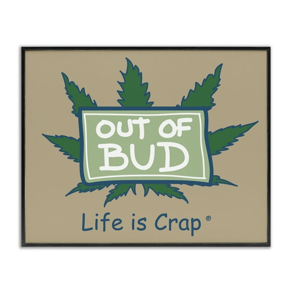 Stupell Industries Funny Out Of Bud Novelty & Humor Painting Black Framed Art Print Wall Art, 14 x 11