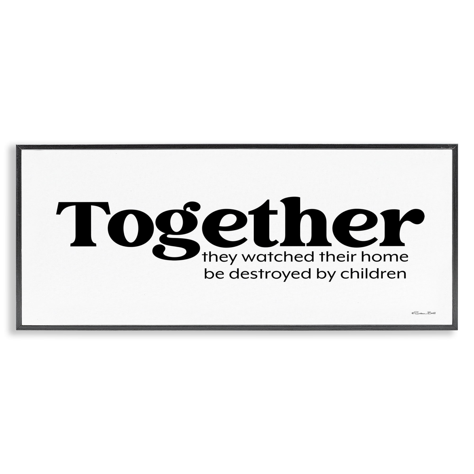 Stupell Industries Funny Parenting Sentiment Novelty Painting Black Framed Art Print Wall Art, 24 x 10