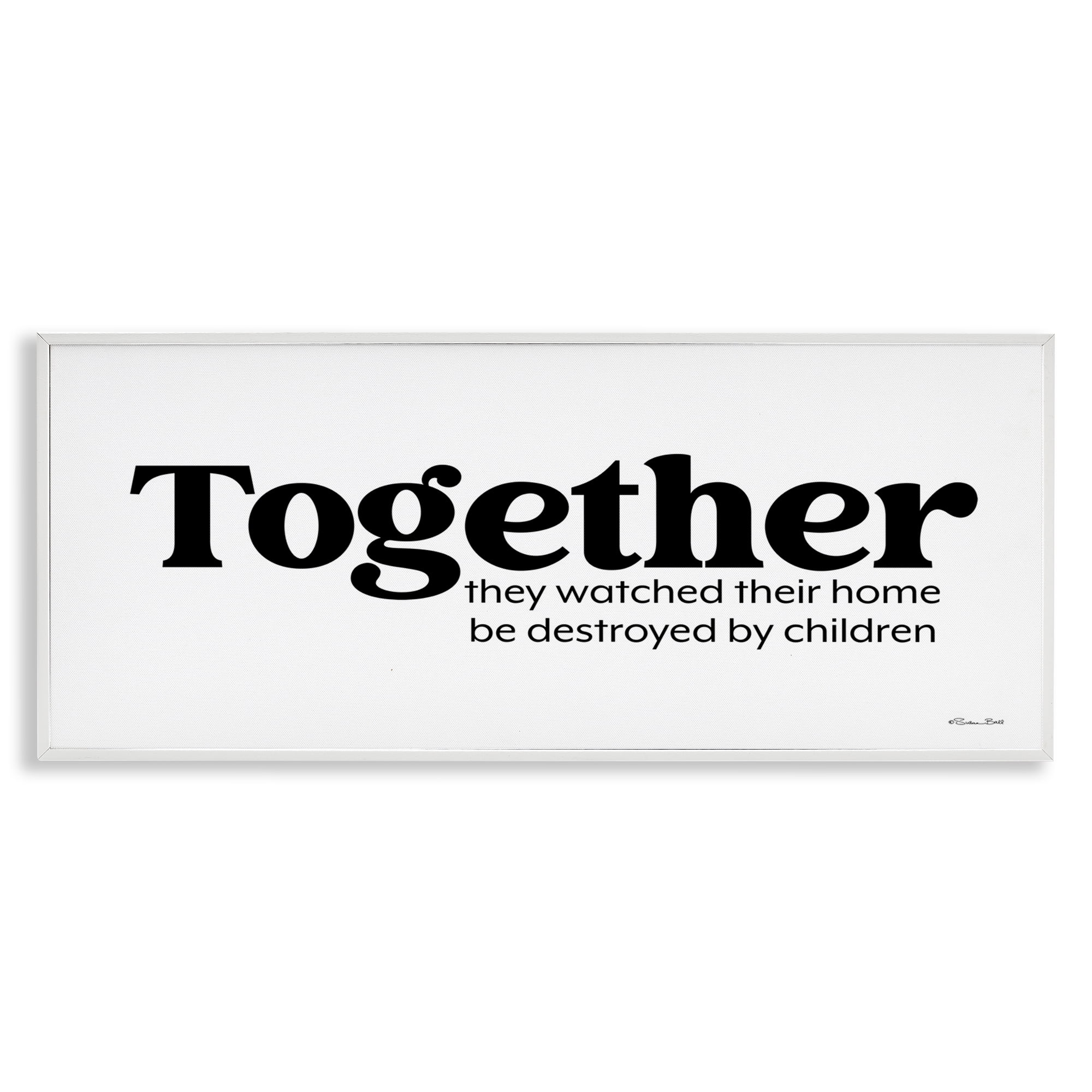 Stupell Industries Funny Parenting Sentiment Novelty Painting White Framed Art Print Wall Art, 30 x 13