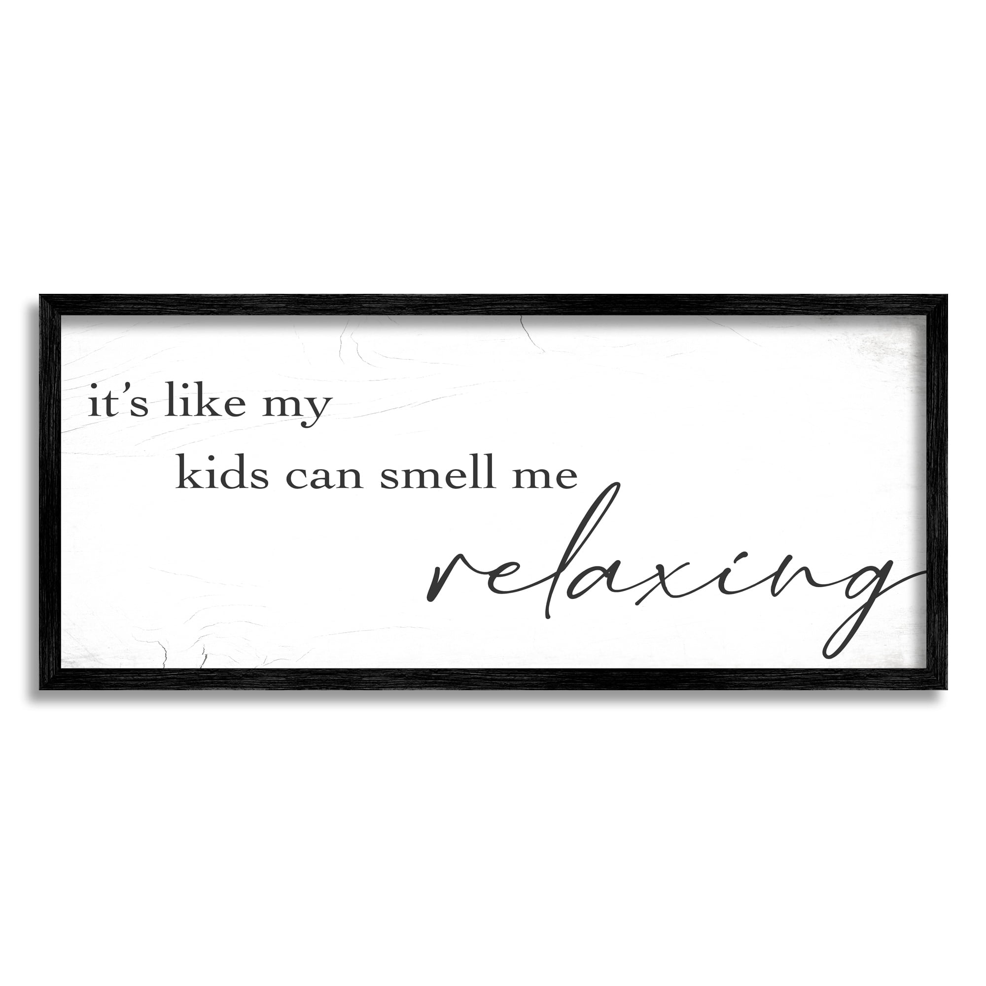 Stupell Industries Funny Parenting Typography Phrase Marbled Pattern Graphic Art Black Framed Art Print Wall Art, Design by Daphne Polselli