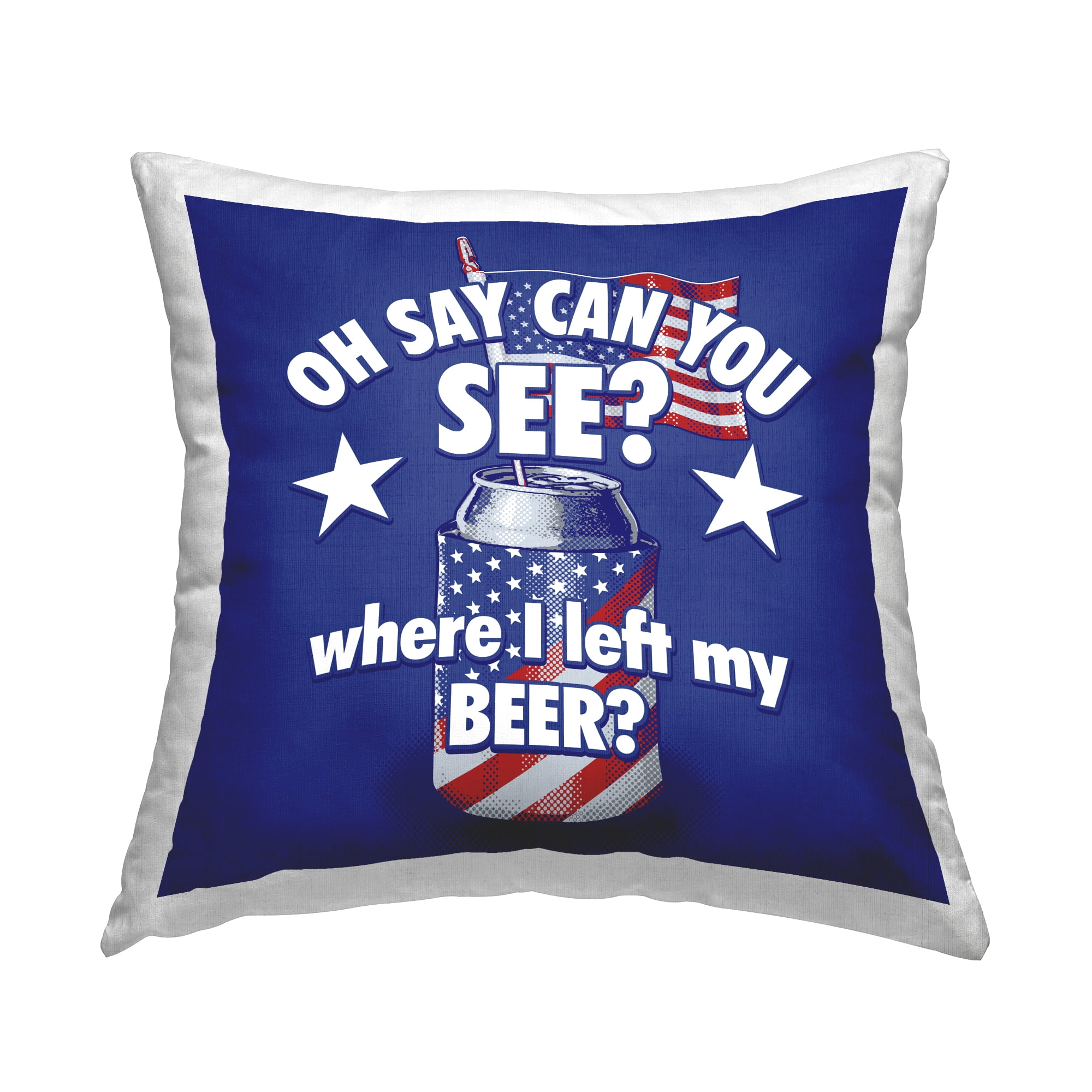 Stupell Industries Funny Patriotic Beer Decorative Printed Throw Pillow Design by Jedco Brands, Inc..