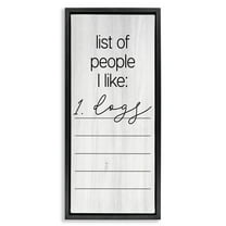 Stupell Industries Funny People I Like Typography Painting Black Floater Framed Canvas Art Print Wall Art, 11 x 25