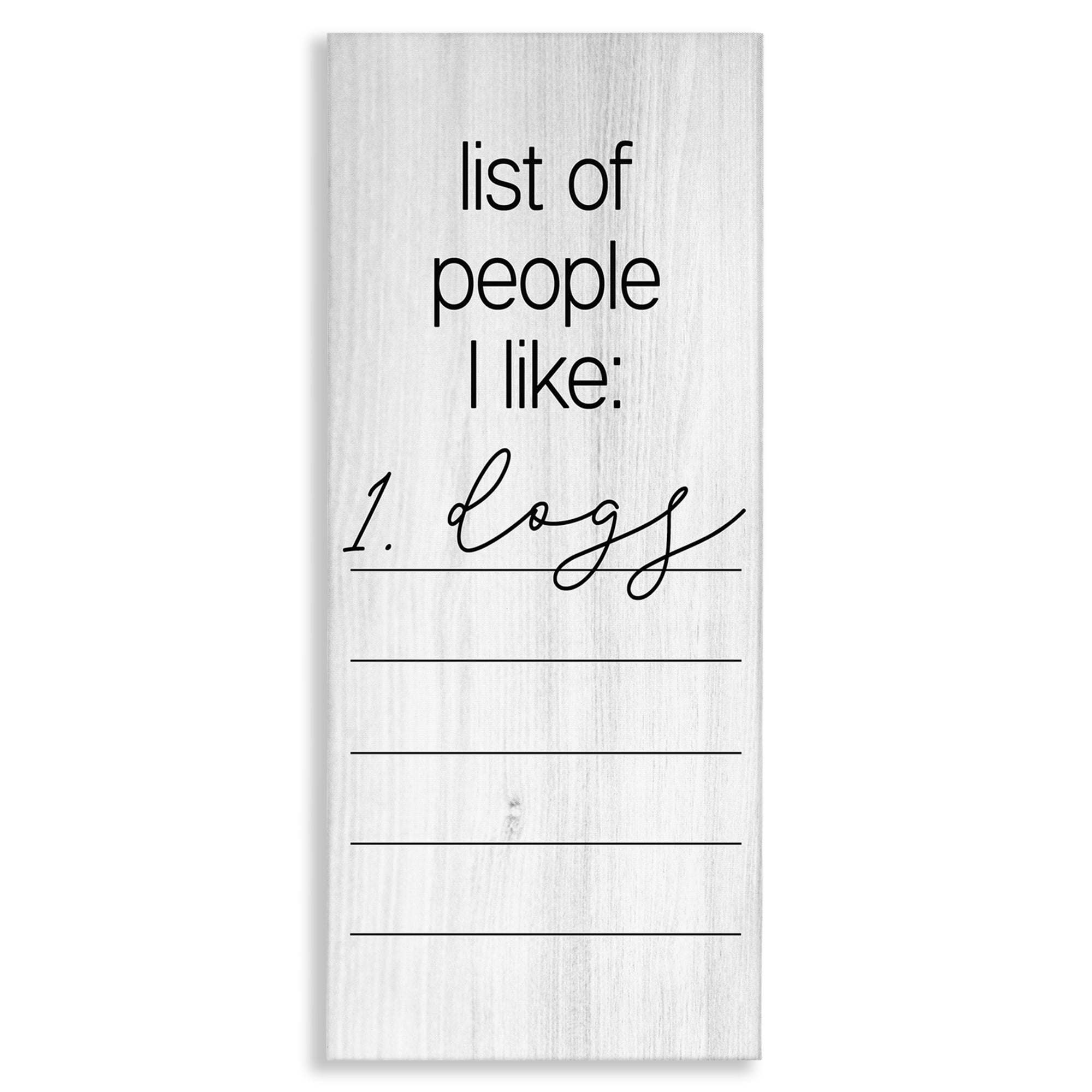 Stupell Industries Funny People I Like Typography Painting Gallery Wrapped Canvas Art Print Wall Art, 17 x 40