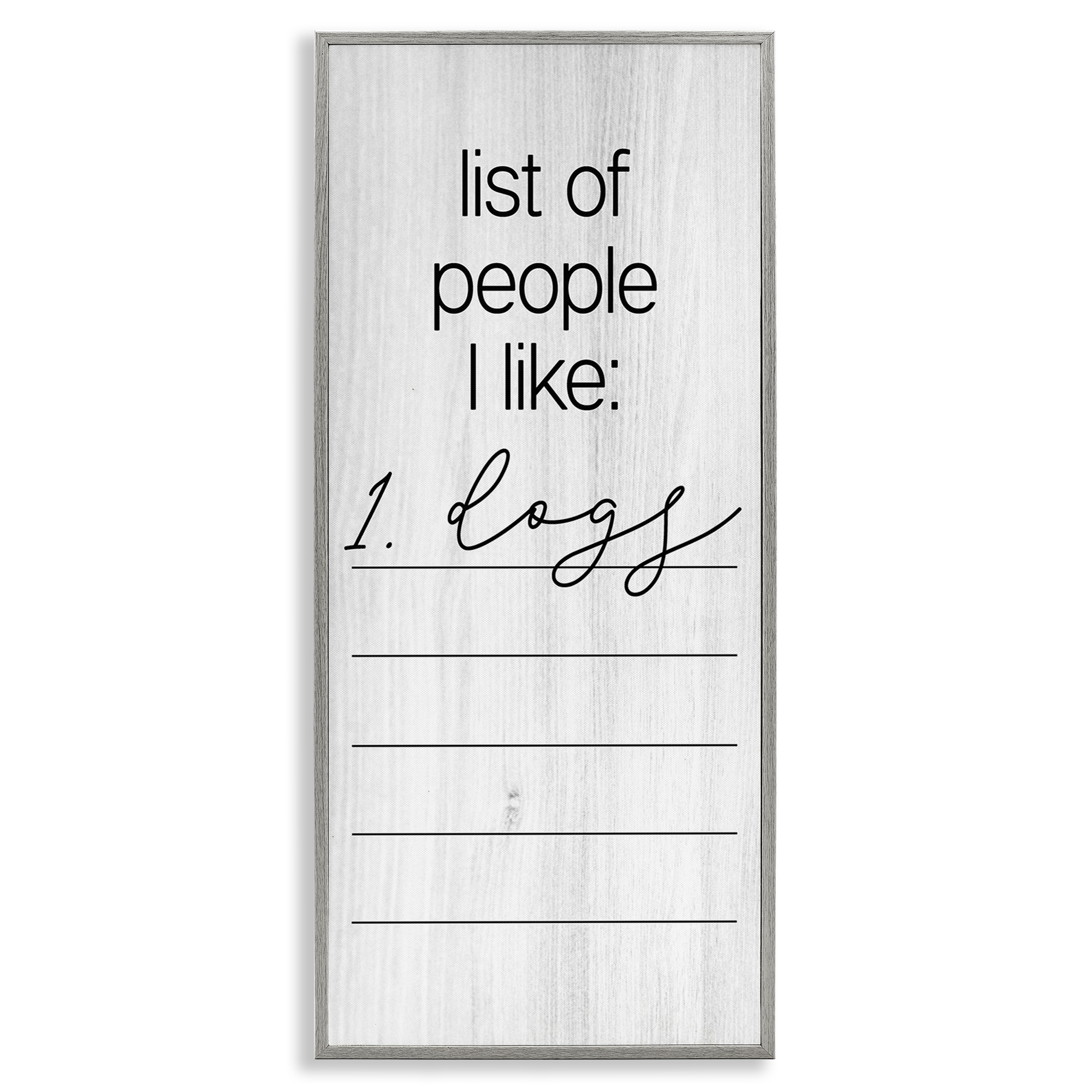 Stupell Industries Funny People I Like Typography Painting Gray Framed Art Print Wall Art, 10 x 24