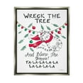 thumbnail image 1 of Stupell Industries Funny Pet Christmas Song Holiday Painting Gray Floater Framed Art Print Wall Art, 25 x 31, 1 of 10