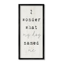 Stupell Industries Funny Pet Dog Phrase Animals & Insects Painting Black Framed Art Print Wall Art, 10 x 24