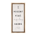 thumbnail image 1 of Stupell Industries Funny Pet Dog Phrase Animals & Insects Painting Brown Floater Framed Canvas Art Print Wall Art, 14 x 31, 1 of 10