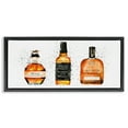 thumbnail image 1 of Stupell Industries Funny Phrases Whiskey Bottles Food & Beverage Painting Black Floater Framed Canvas Art Print Wall Art, 31 x 14, 1 of 9