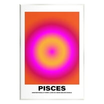 Stupell Industries Funny Pisces Astrology Abstract Painting Unframed Art Print Wall Art, 10 x 15