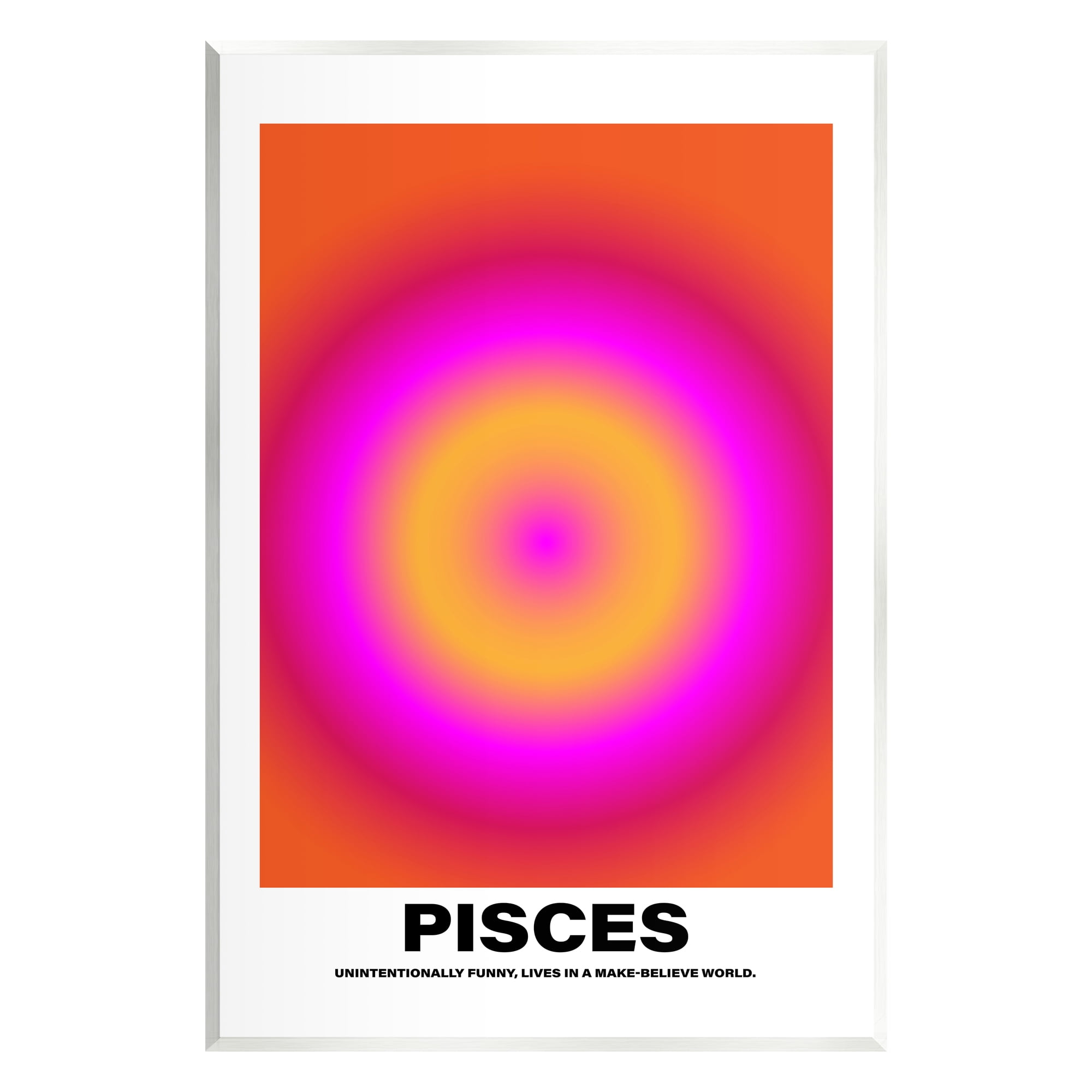 Stupell Industries Funny Pisces Astrology Abstract Painting Unframed Art Print Wall Art, 13 x 19