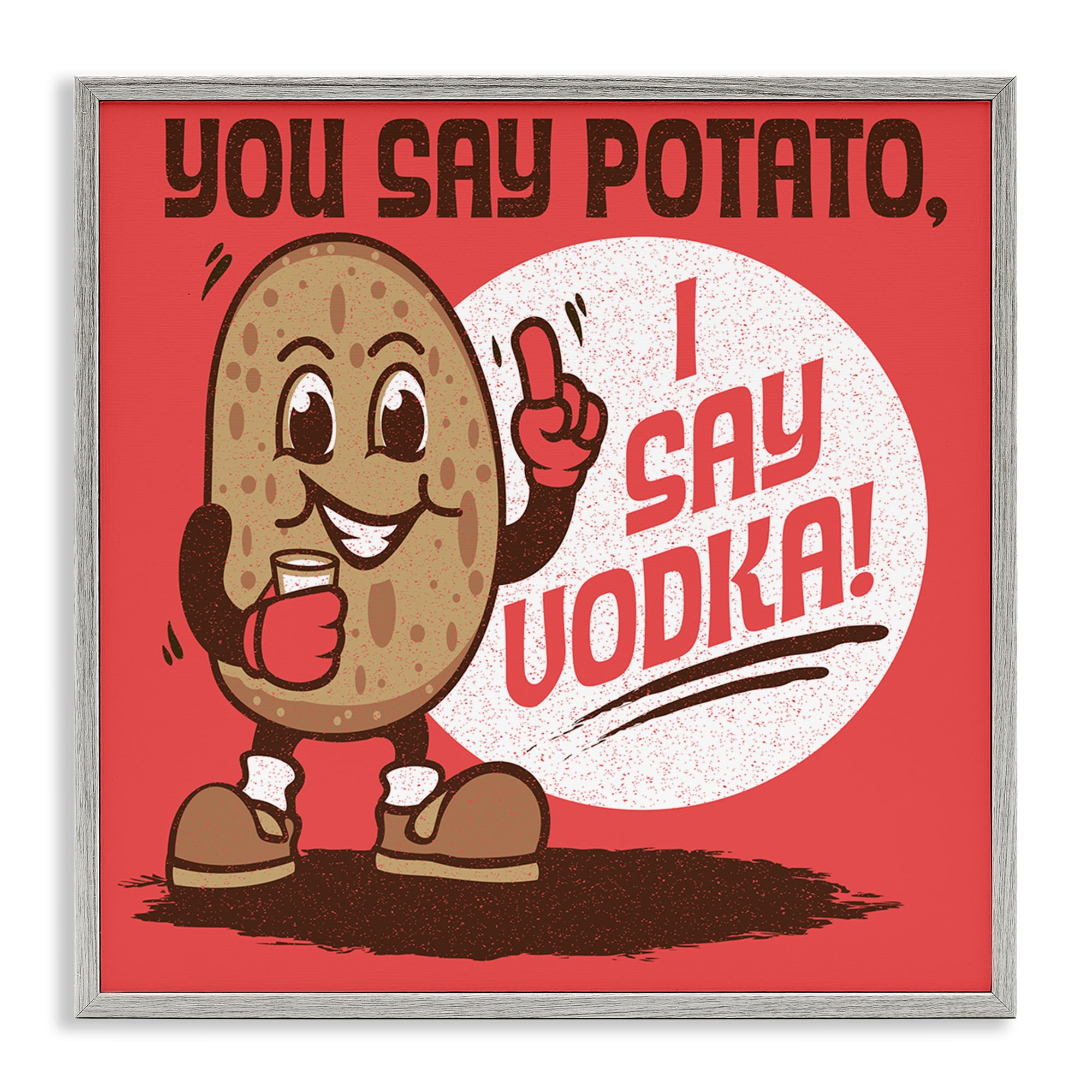 Stupell Industries Funny Potato & Vodka Food & Beverage Painting