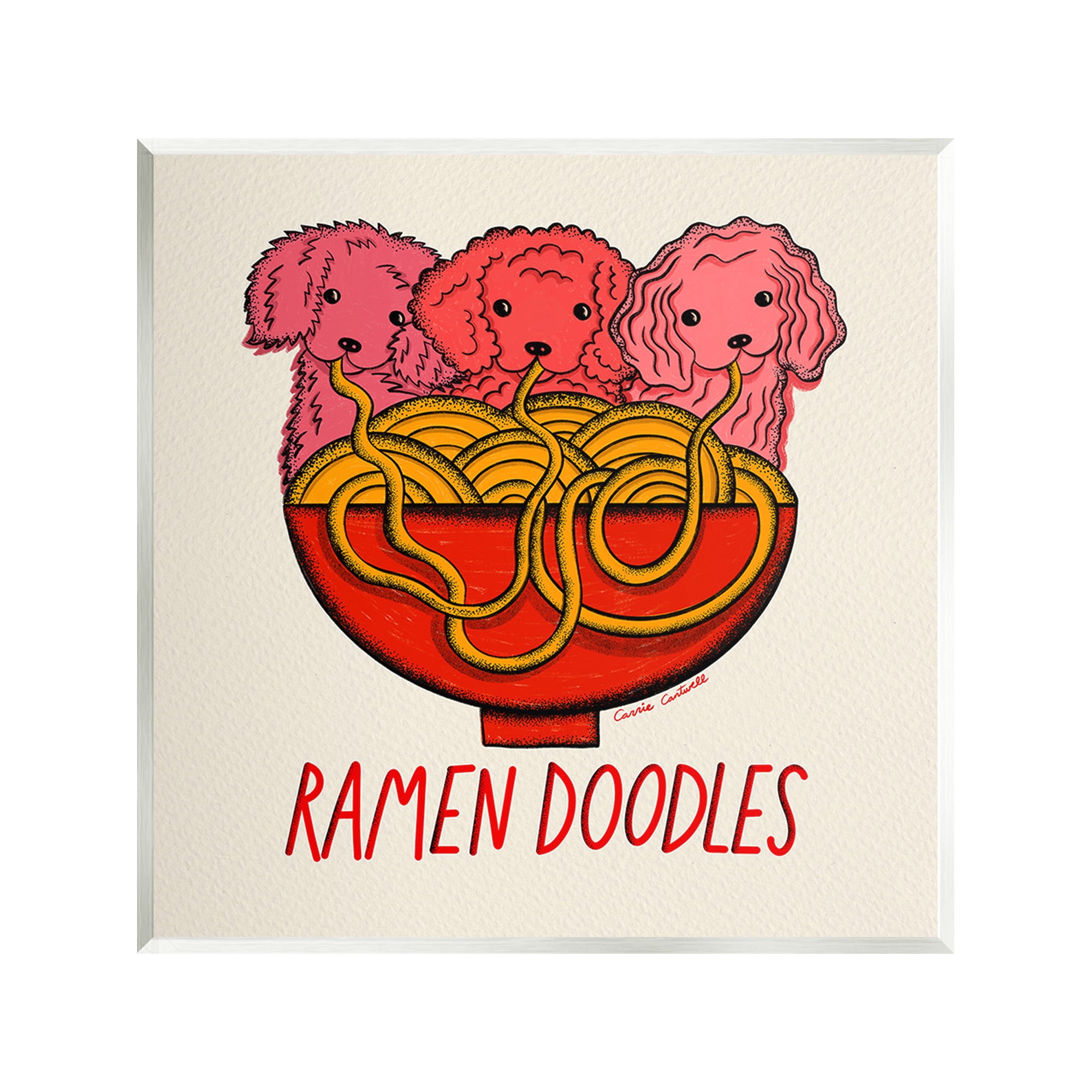 Stupell Industries Funny Ramen Doodles Animals & Insects Painting Unframed Art Print Wall Art, 12 x 12
