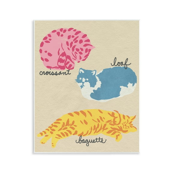 Stupell Industries Funny Relaxing Cat Shapes Animals Painting Unframed Art Print Wall Art, 11 x 14