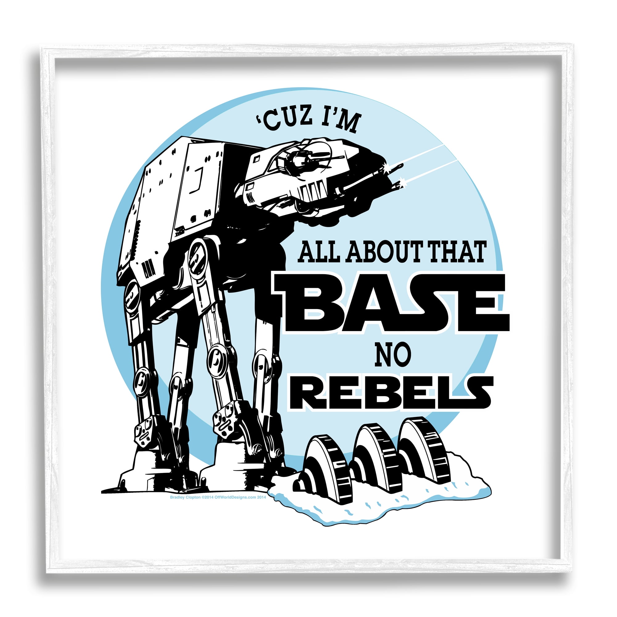 Stupell Industries Funny Robot Sci-Fi Phrase Fairy Tales & Fantasy Painting White Framed Art Print Wall Art, 17 x 17