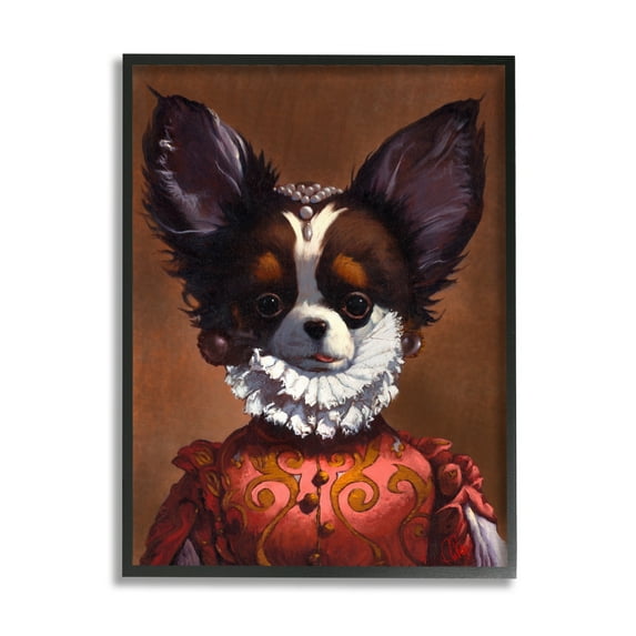 Stupell Industries Funny Royal Puppy Portrait Pet Dog Renaissance Clothing, 11 x 14, Design by Thomas Fluharty