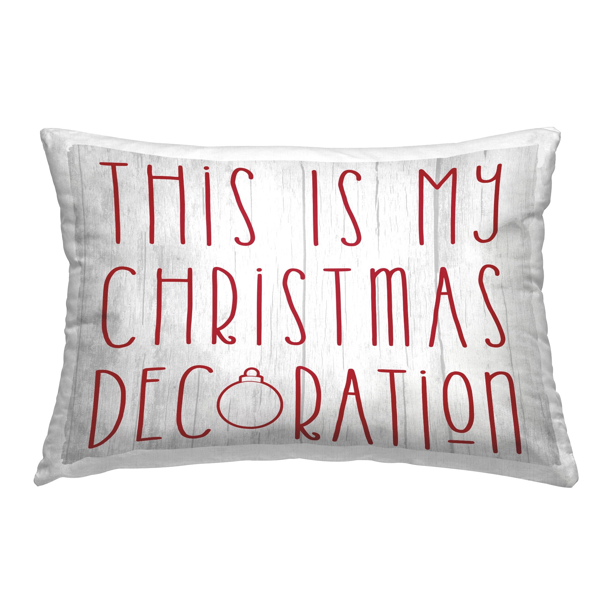 Stupell Industries Funny Rustic Christmas Phrase Decorative Printed Throw Pillow, 14 x 20