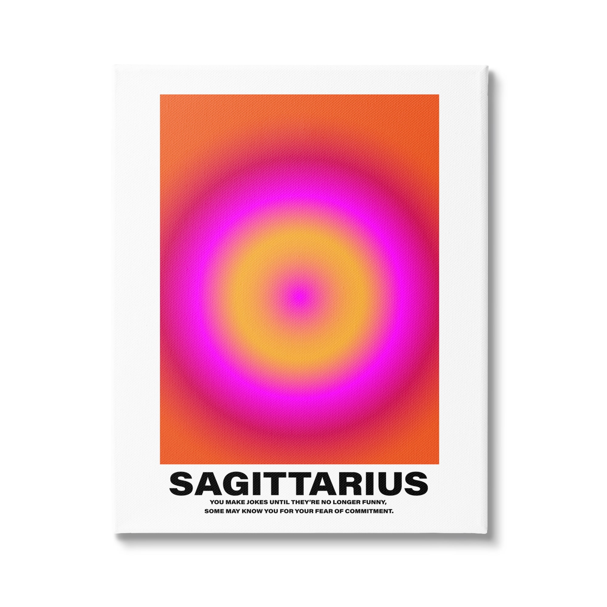 Stupell Industries Funny Sagittarius Astrology Abstract Painting Gallery Wrapped Canvas Art Print Wall Art, 30 x 40