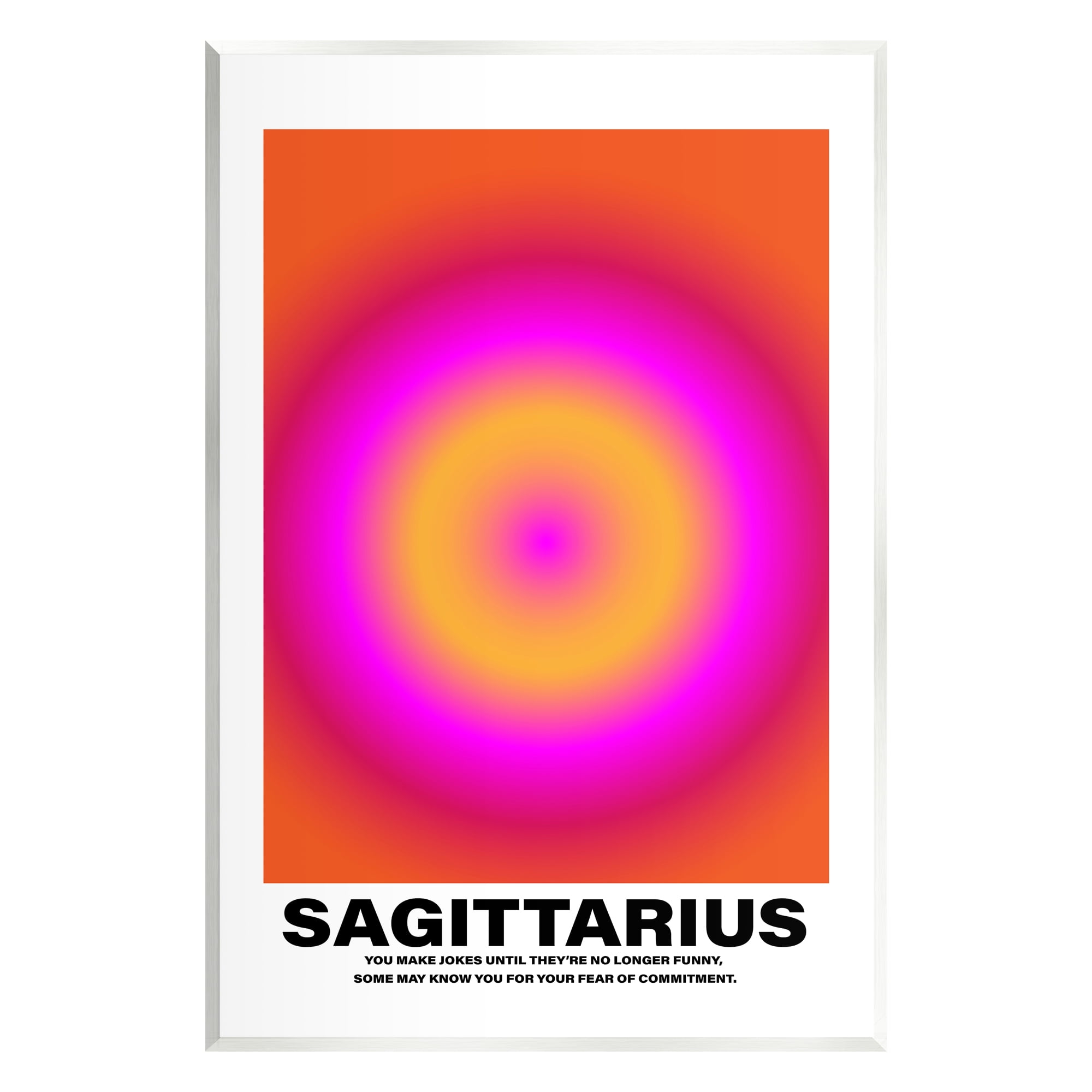 Stupell Industries Funny Sagittarius Astrology Abstract Painting Unframed Art Print Wall Art, 10 x 15