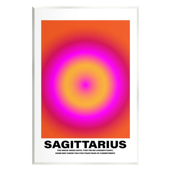 Stupell Industries Funny Sagittarius Astrology Abstract Painting Unframed Art Print Wall Art, 10 x 15
