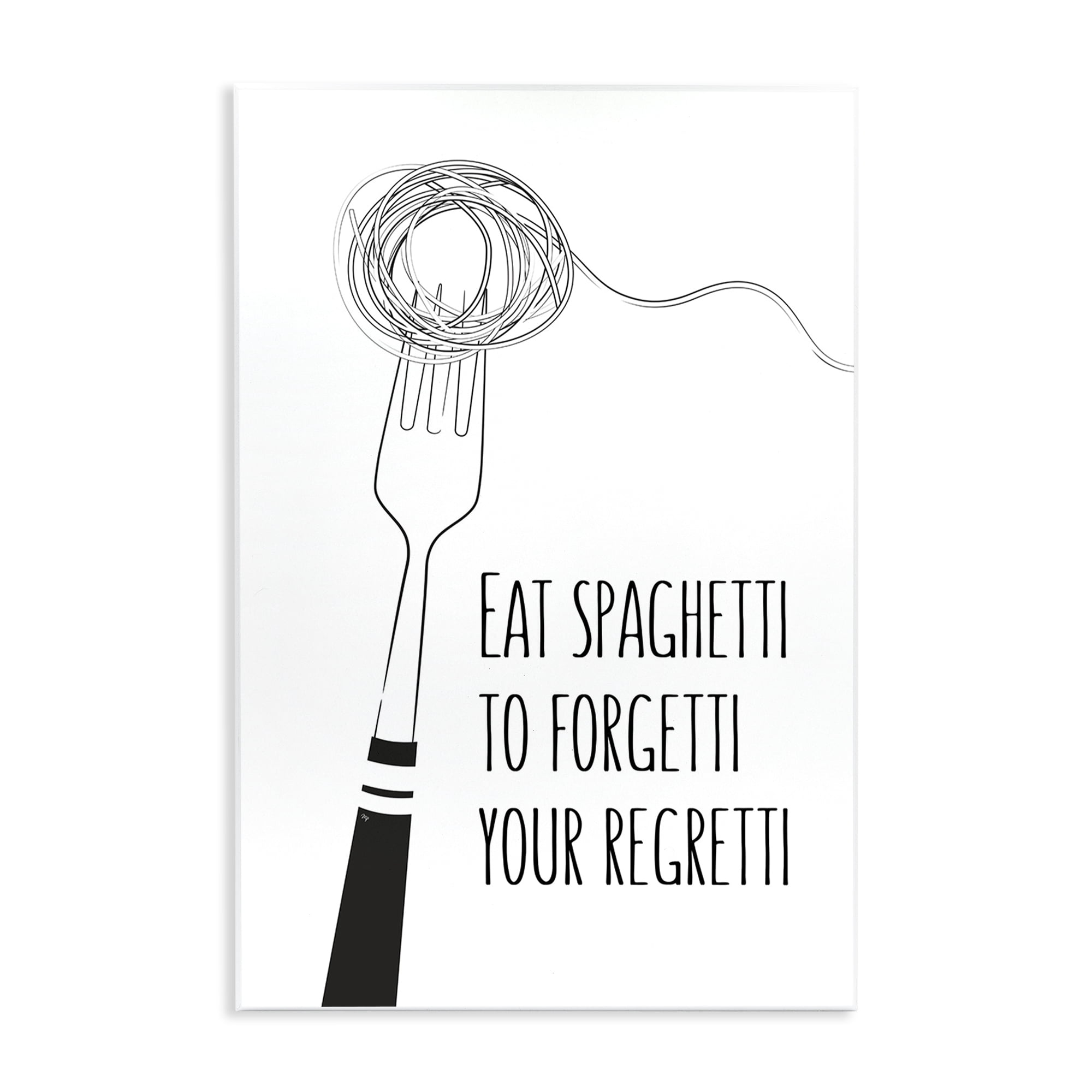 Stupell Industries Funny Spaghetti Sass Wall Plaque Art, design by Martina Pavlova