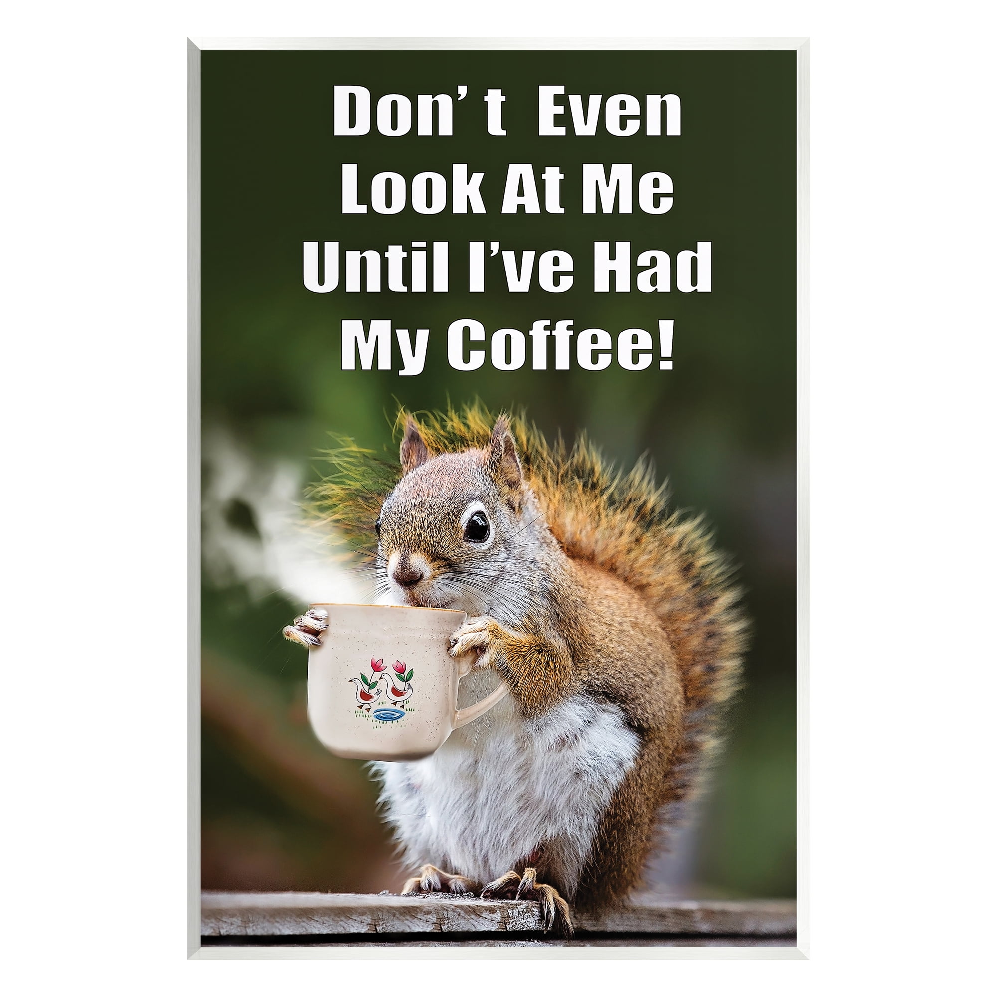Stupell Industries Funny Squirrel Coffee Phrase Animals \u0026 Insects Painting  Unframed Art Print Wall Art, 13 x 19 - Walmart.com, image size:2000x2000