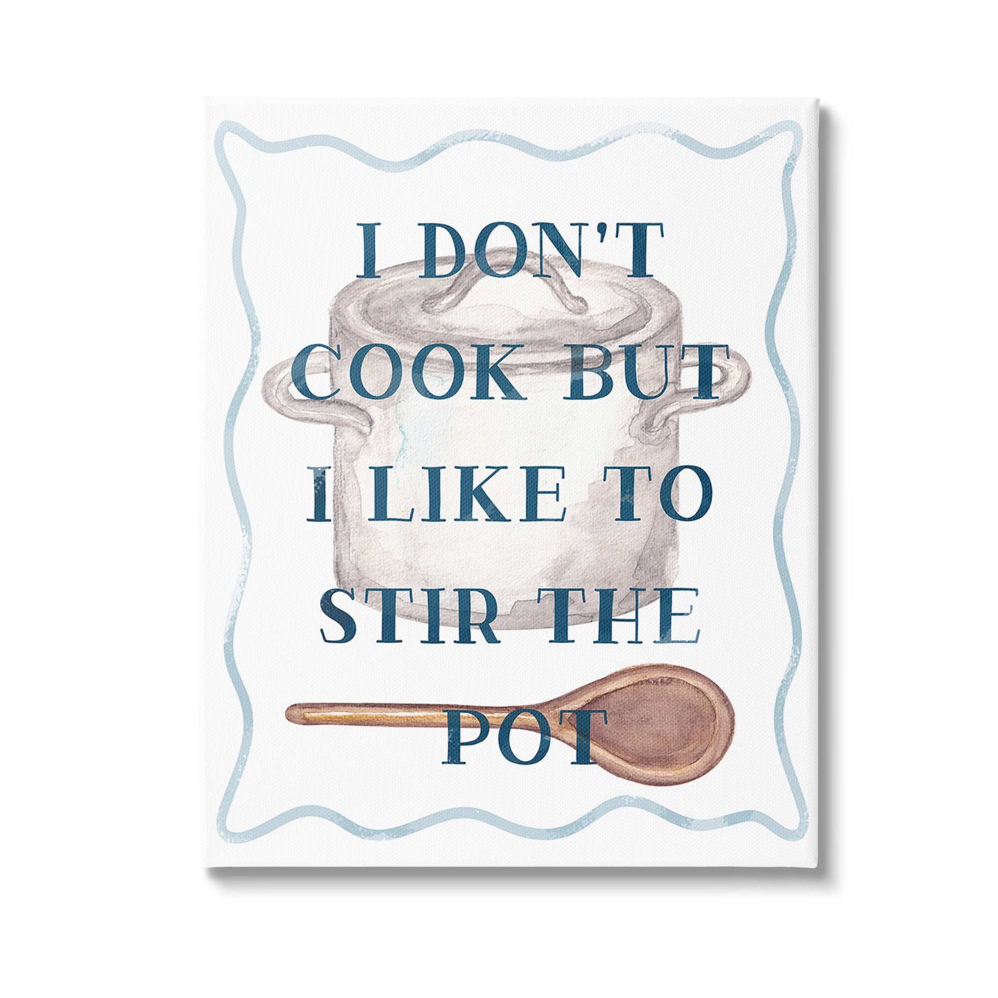 Stupell Industries Funny Stir The Pot Food & Beverage Painting Gallery Wrapped Canvas Art Print Wall Art, 30 x 40
