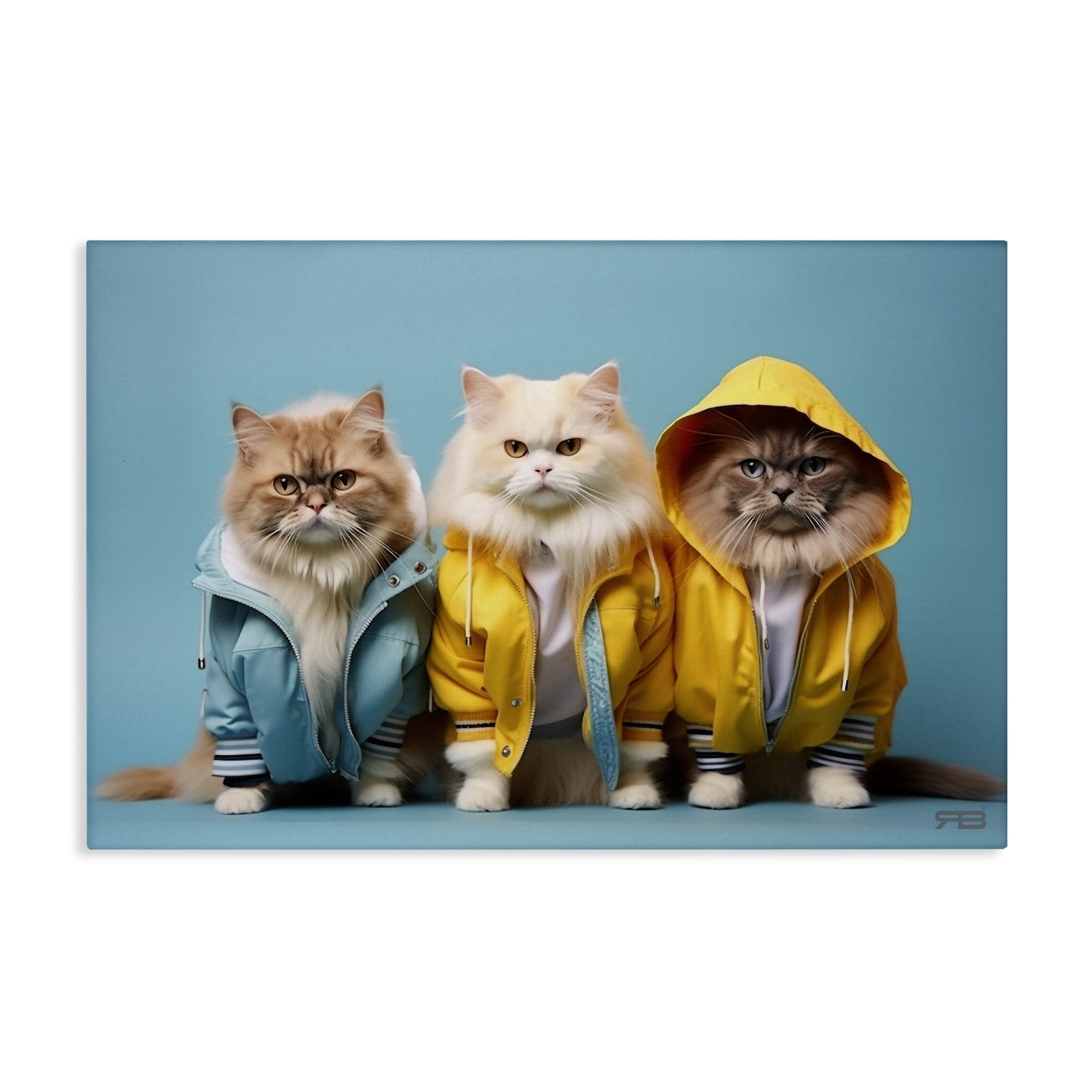 Stupell Industries Funny Stylish Cats Animals & Insects Painting Gallery Wrapped Canvas Art Print Wall Art, 30 x 20
