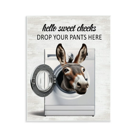 Stupell Industries Funny Sweet Cheeks Laundry Quotes and Sayings Painting Unframed Art Print Wall Art, 11 x 14