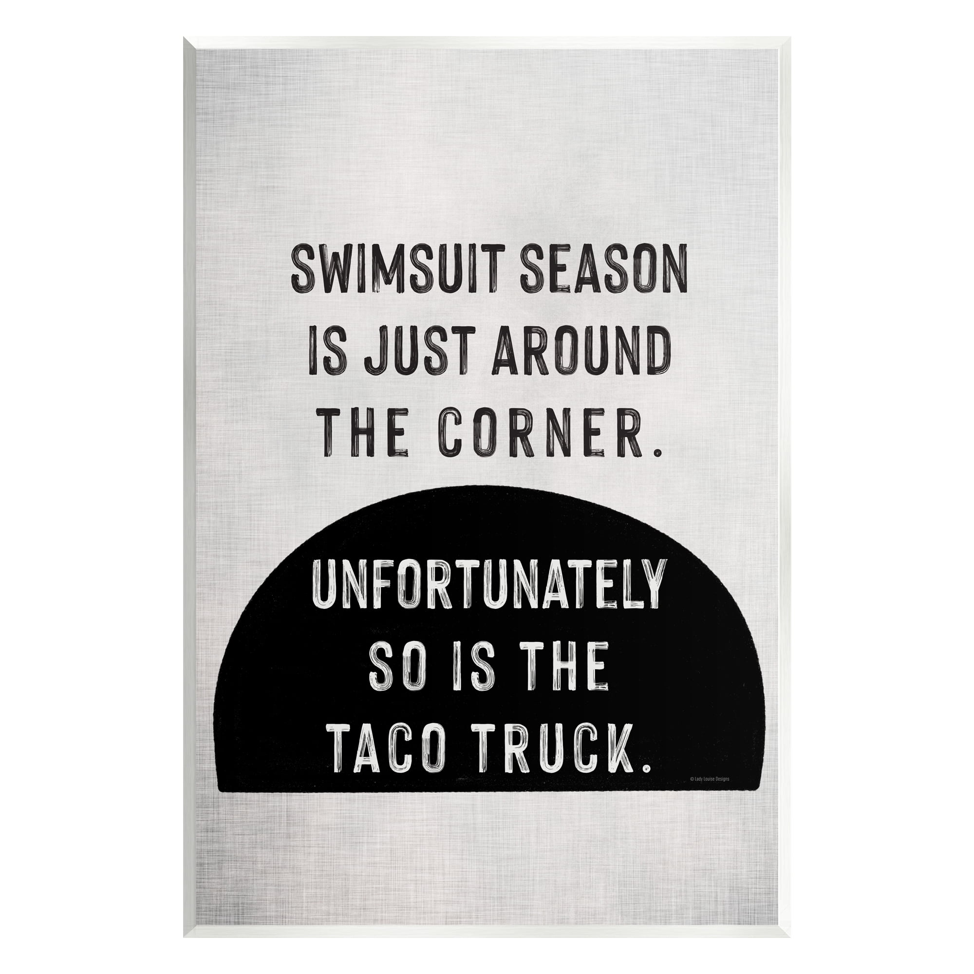 Stupell Industries Funny Taco Truck Summer Typography Painting Unframed Art Print Wall Art, 13 x 19