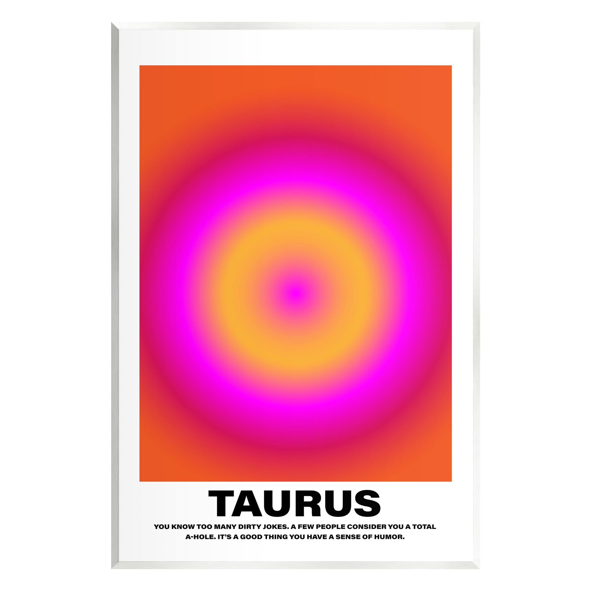 Stupell Industries Funny Taurus Astrology Abstract Painting Unframed Art Print Wall Art, 13 x 19