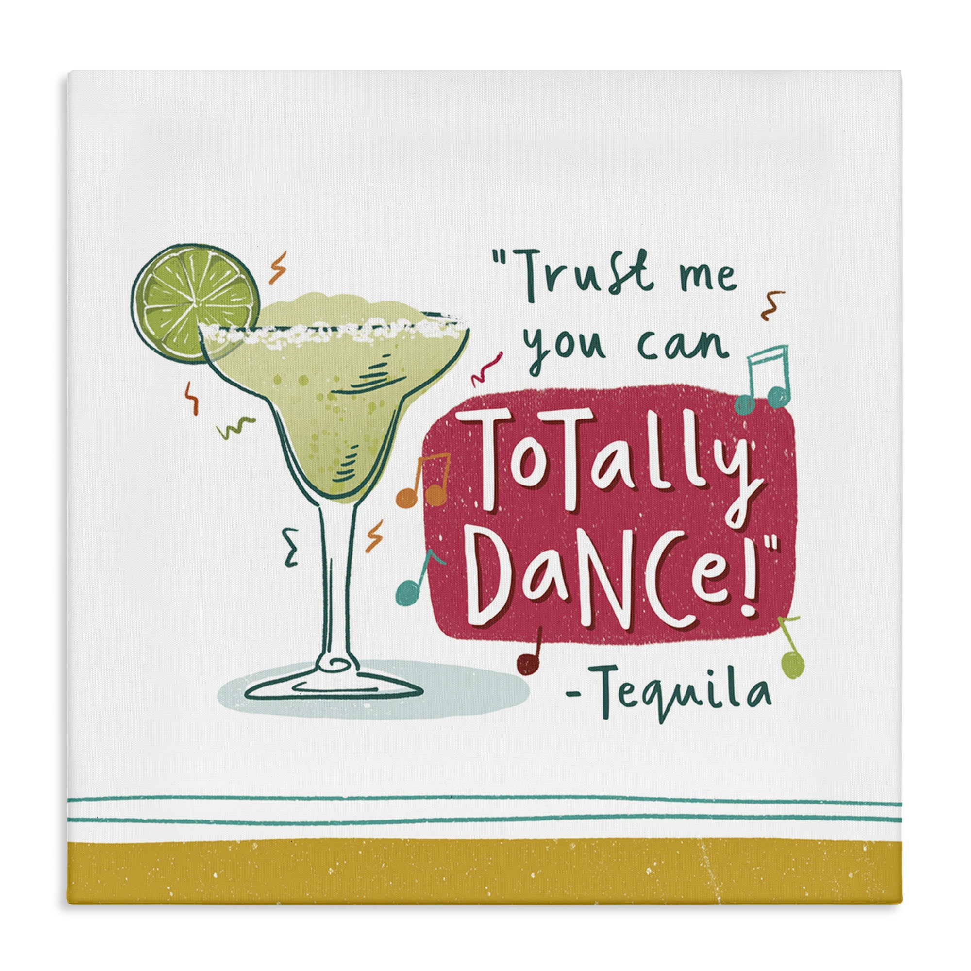Stupell Industries Funny Tequila Phrase Food & Beverage Painting Wrapped Canvas Art Print Wall Art, 30 x 30