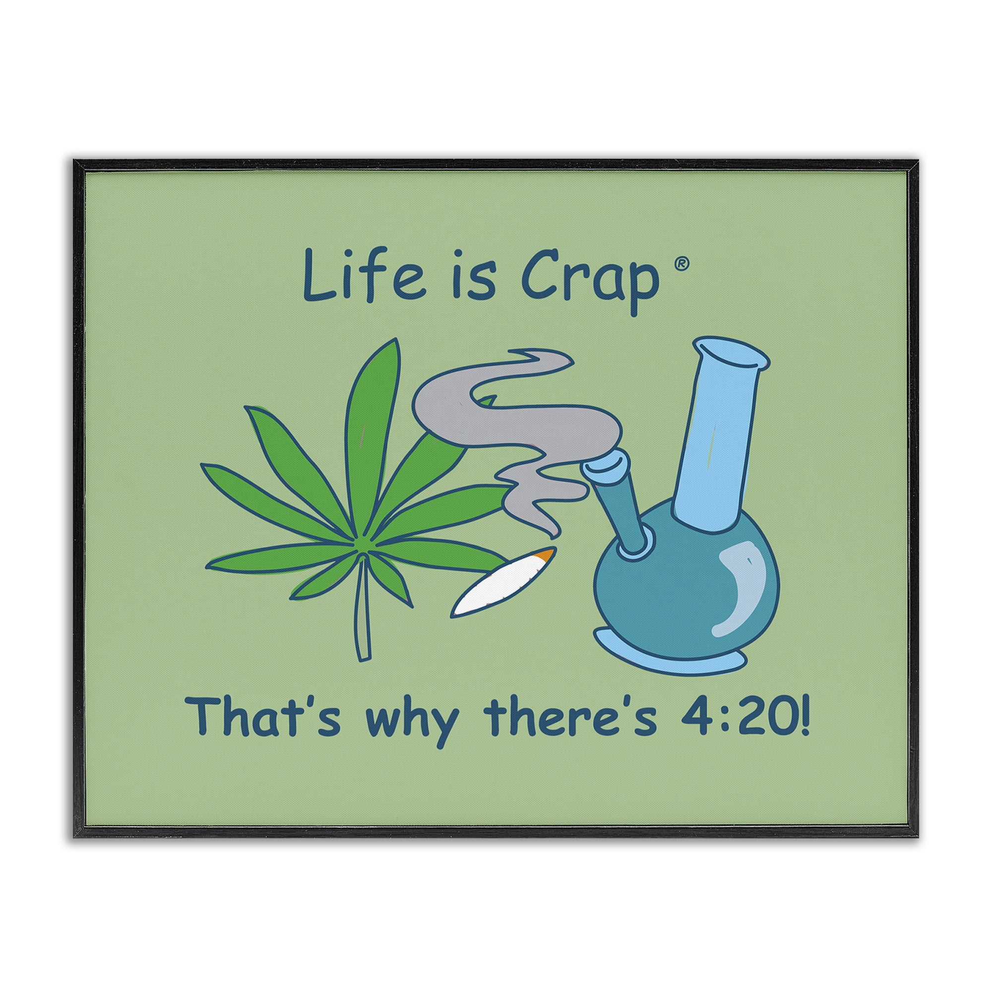 Stupell Industries Funny That's Why 420 Novelty & Humor Painting Black Framed Art Print Wall Art, 14 x 11