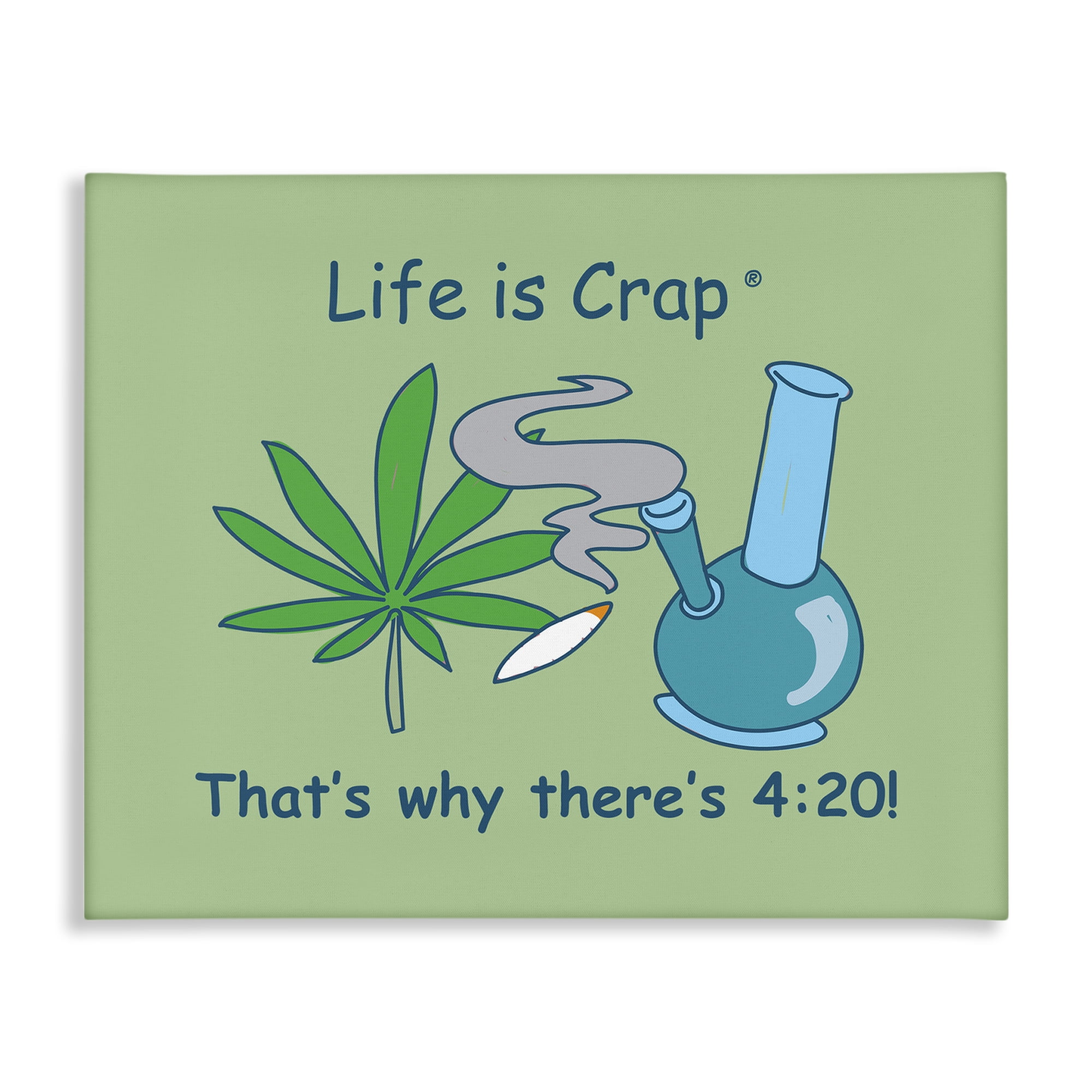 Stupell Industries Funny That's Why 420 Novelty & Humor Painting Wrapped Canvas Art Print Wall Art, 48 x 36
