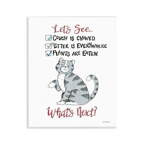 Stupell Industries Funny Troublemaker Cat Animals Painting Unframed Art Print Wall Art, 11 x 14