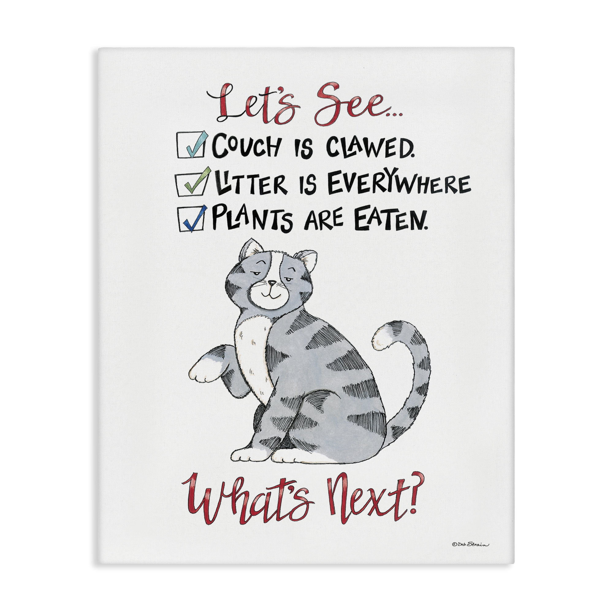 Stupell Industries Funny Troublemaker Cat Animals Painting Wrapped Canvas Art Print Wall Art, 30 x 40
