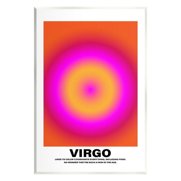 Stupell Industries Funny Virgo Astrology Abstract Painting Unframed Art Print Wall Art, 10 x 15