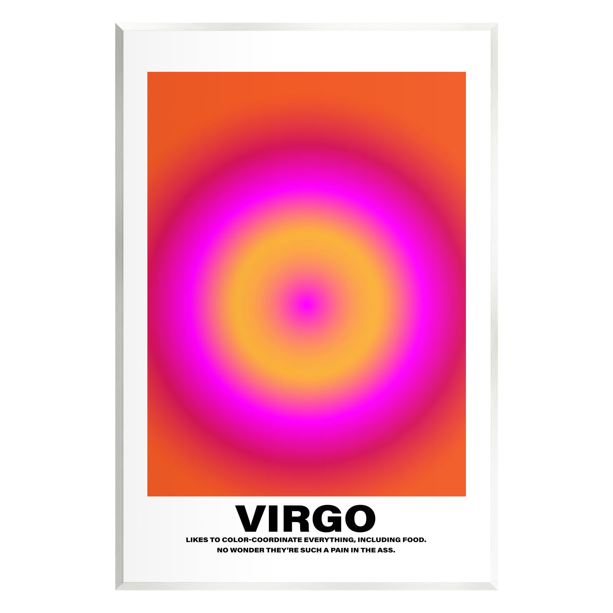 Stupell Industries Funny Virgo Astrology Abstract Painting Unframed Art Print Wall Art, 13 x 19