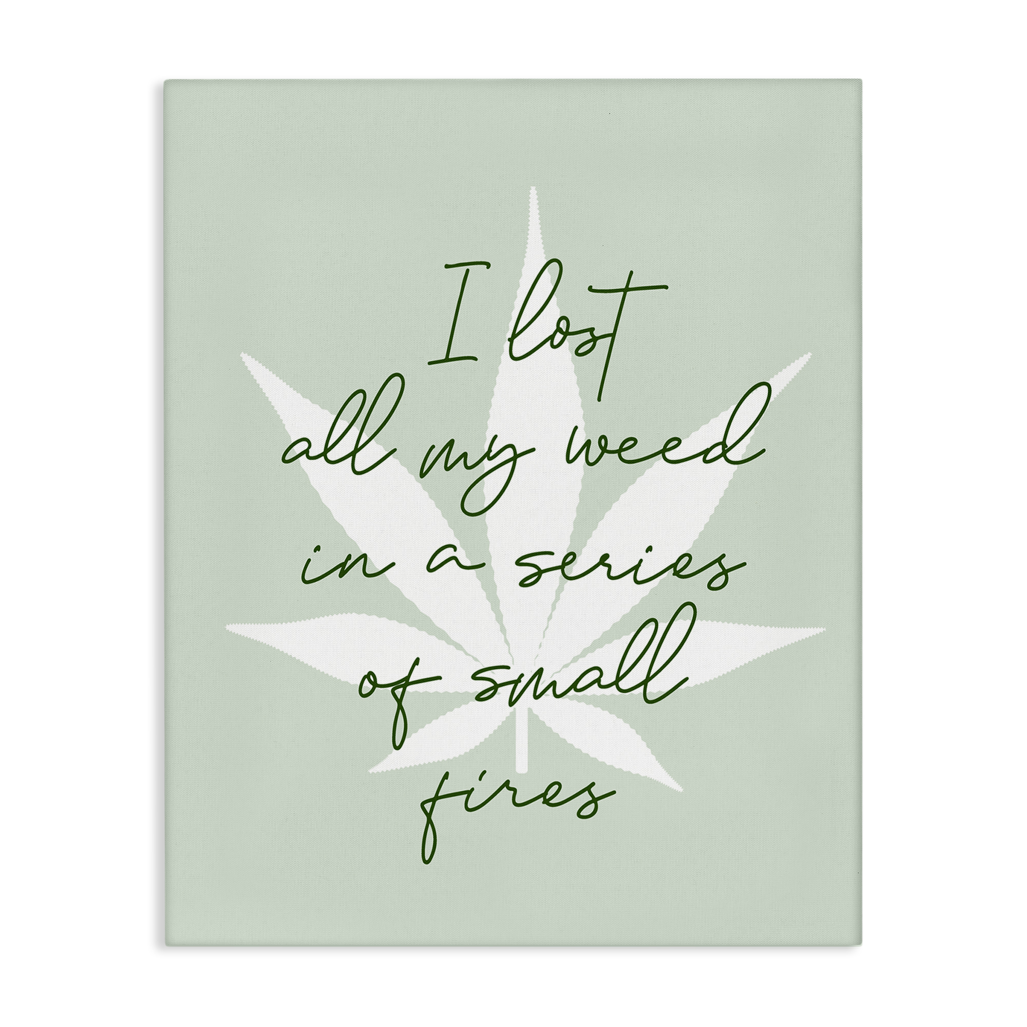 Stupell Industries Funny Weed Saying Novelty & Humor Painting Wrapped Canvas Art Print Wall Art, 16 x 20