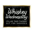 thumbnail image 1 of Stupell Industries Funny Whiskey Wednesday Food & Beverage Painting Gold Floater Framed Canvas Art Print Wall Art, 21 x 17, 1 of 10